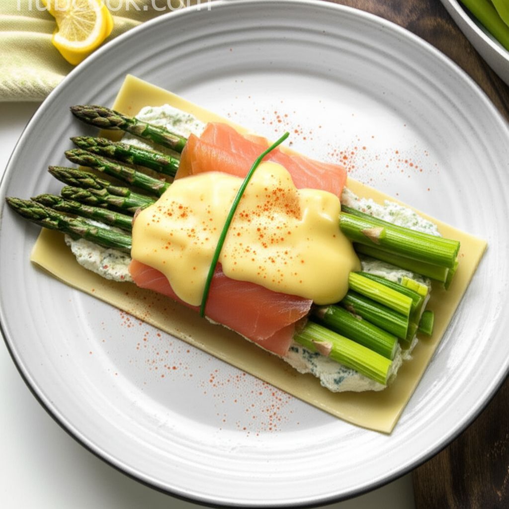 Asparagus and Smoked Salmon Bundles with Meyer Lemon Sauce