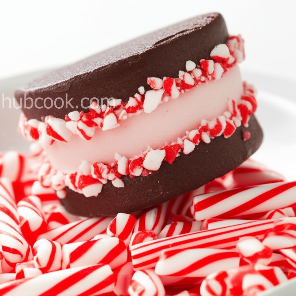 Double Chocolate and Peppermint Ice Cream Sandwich Cookies