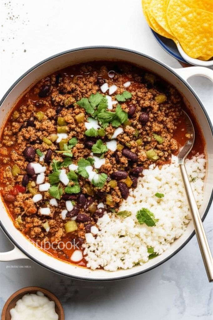 Quinoa, Bean, and Ground Turkey Chili