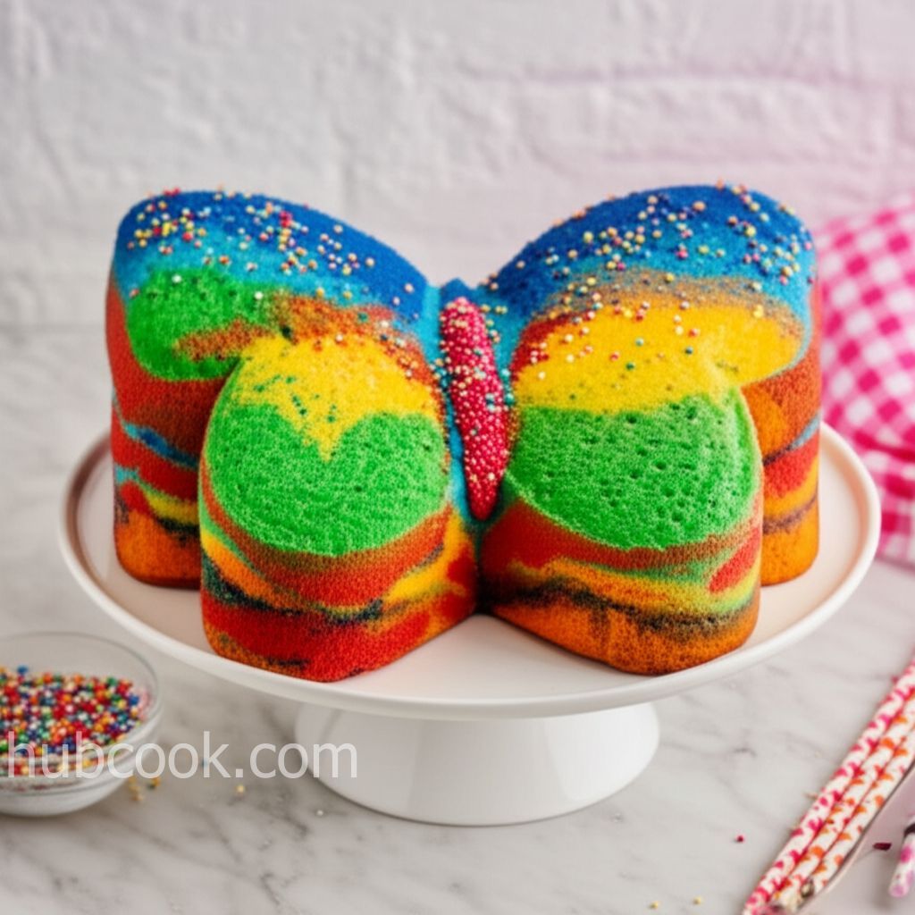 Rainbow Butterfly Cake