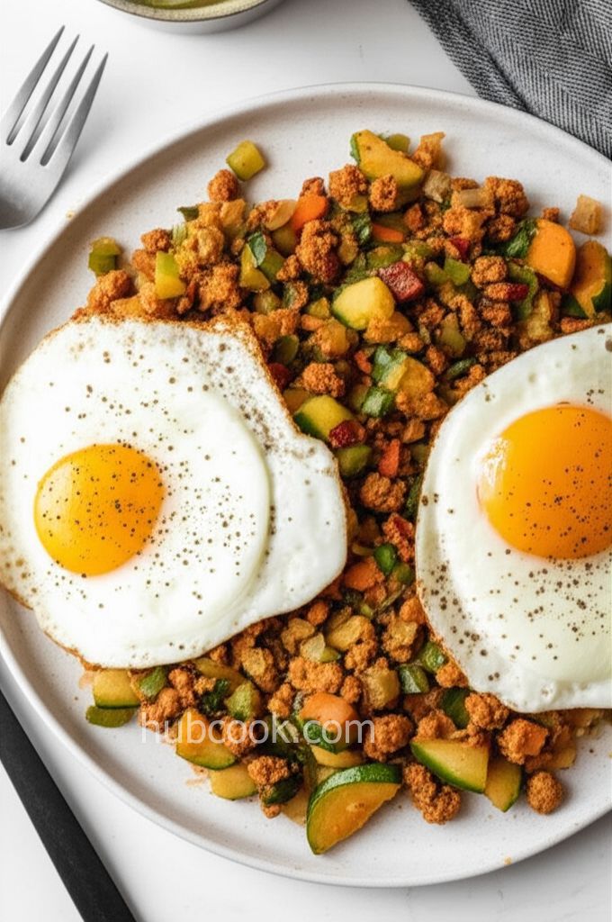 Soyrizo, Egg, and Veggie Hash