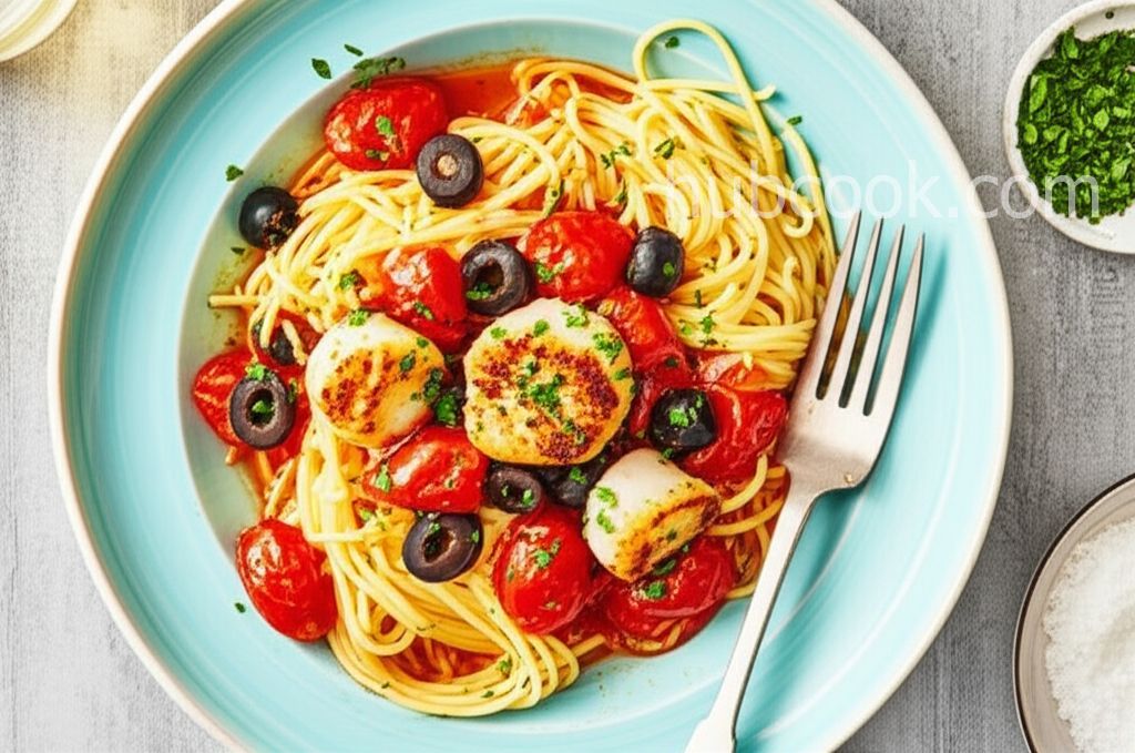 Bay Scallop Pasta with Tomatoes