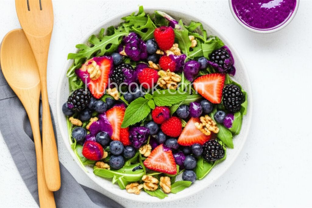 Berry and Arugula Salad with Homemade Blueberry Vinaigrette